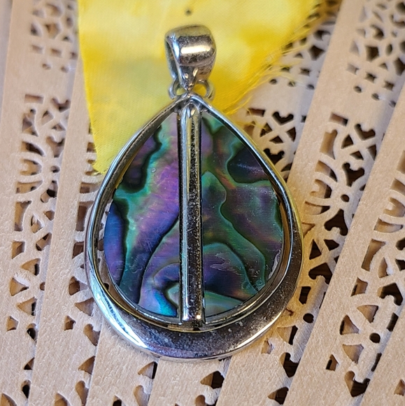 Lia Sophia Abalone Pendant Teardrop - Picture 3 of 11